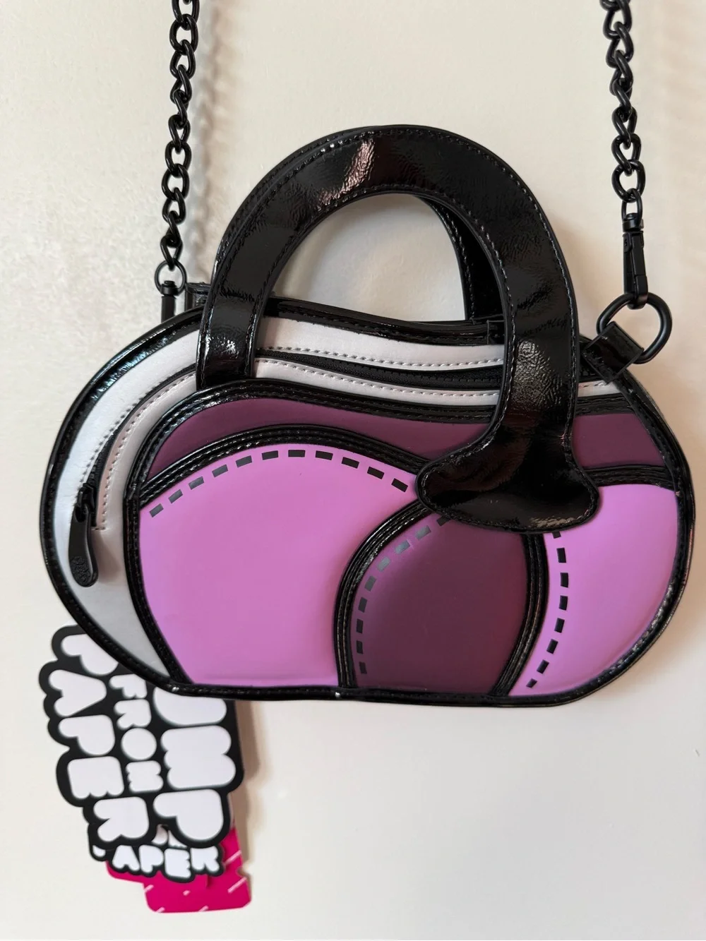 Jump From Paper Purple Cartoon-Style Crossbody Bag
